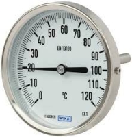 Биметаллический термометр А52.080, EN 13190, WIKA (высококачественное исполнение). Дилер.  