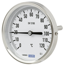 Биметаллический термометр А52.160, EN 13190, WIKA (высококачественное исполнение). Дилер.  
